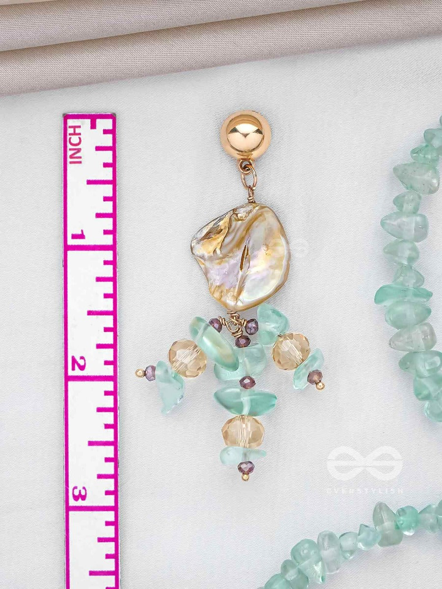 Seashell Symphonies- Casual Drop Sandstone Earring