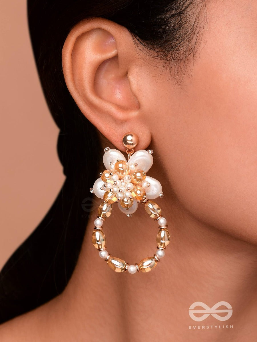 The Hanging Dahlias - Statement Drop Earrings