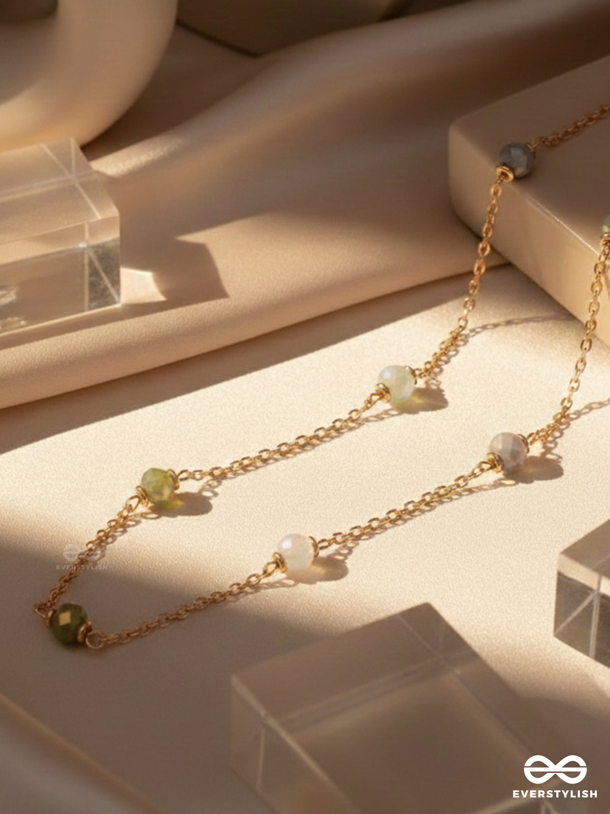 The Distant Drops - Casual Beaded Neckpiece With Anti-Tarnish Coating