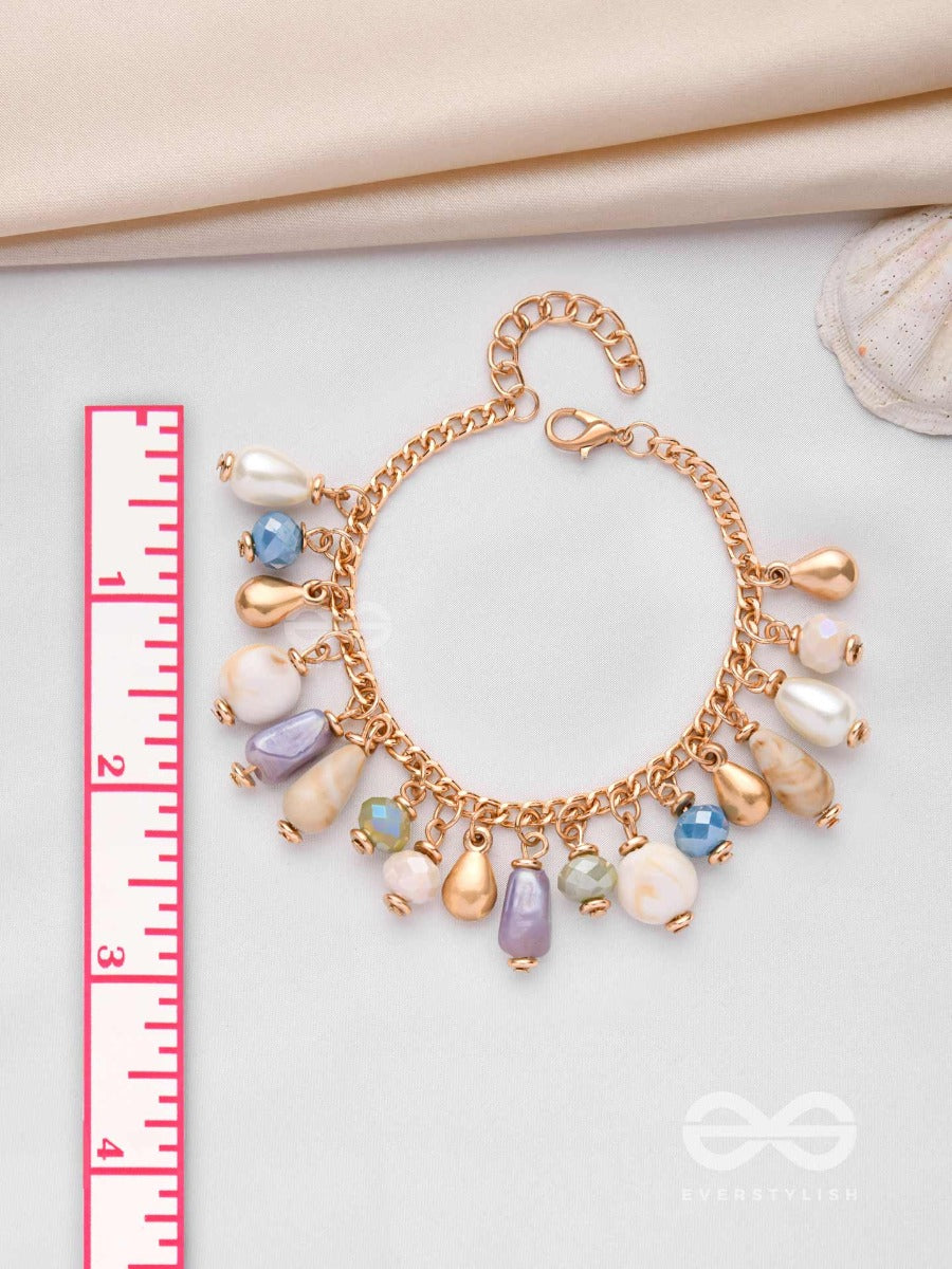 The Crystalline Shore- Casual Beaded Sandstone Bracelet