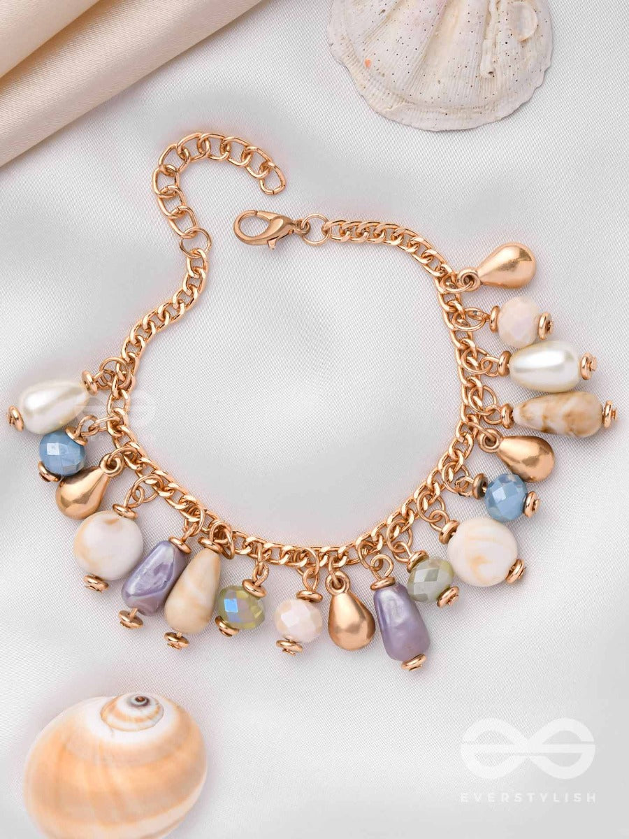 The Crystalline Shore- Casual Beaded Sandstone Bracelet