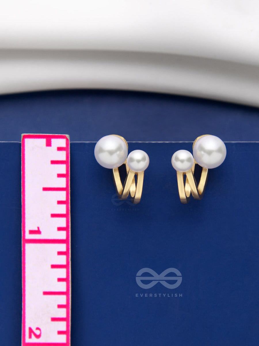 Duet Of Pearls - Golden Studs