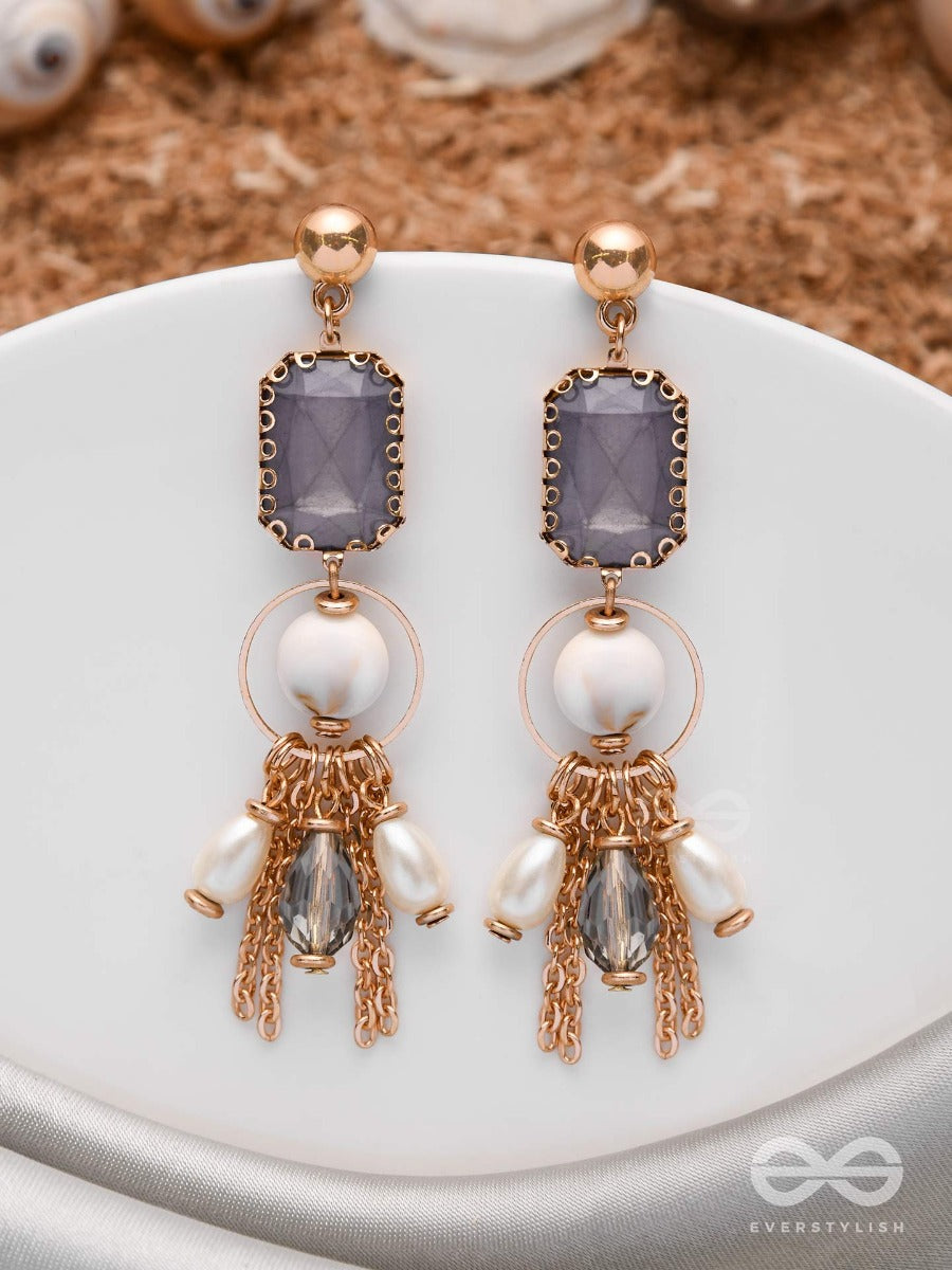 The Sea Horizon - Statement Drop Sandstone Earrings