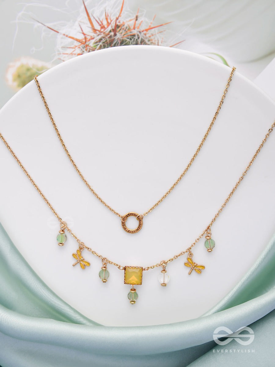 The Dragonfly's Home - Casual Multilayered Neckpiece With Anti-Tarnish Coating