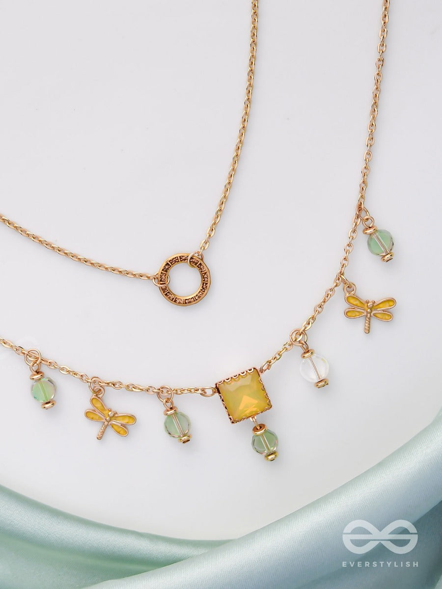 The Dragonfly's Home - Casual Multilayered Neckpiece With Anti-Tarnish Coating