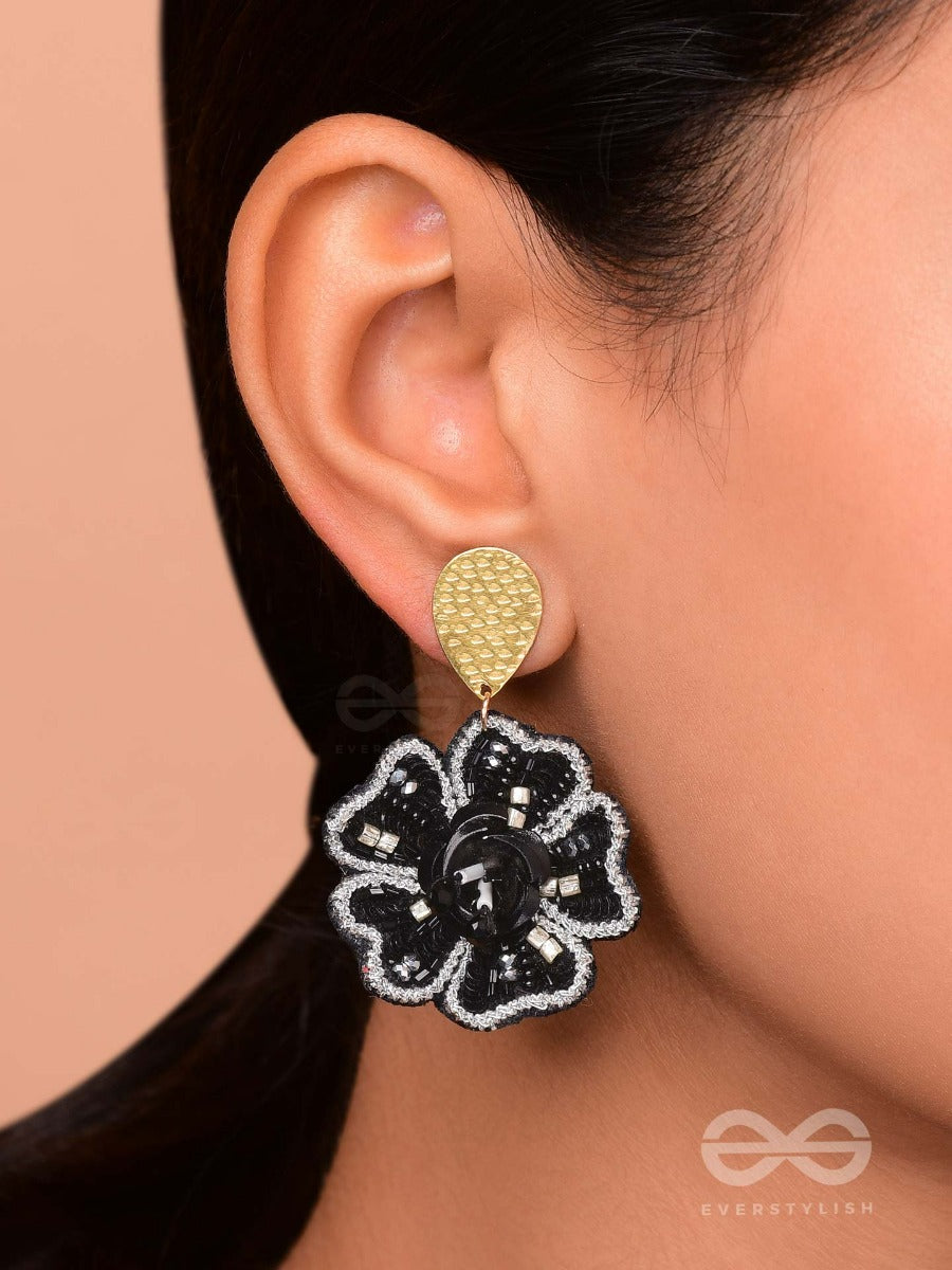 Aabhat - In Full Bloom - Sequins And Beads Embroidered Earrings