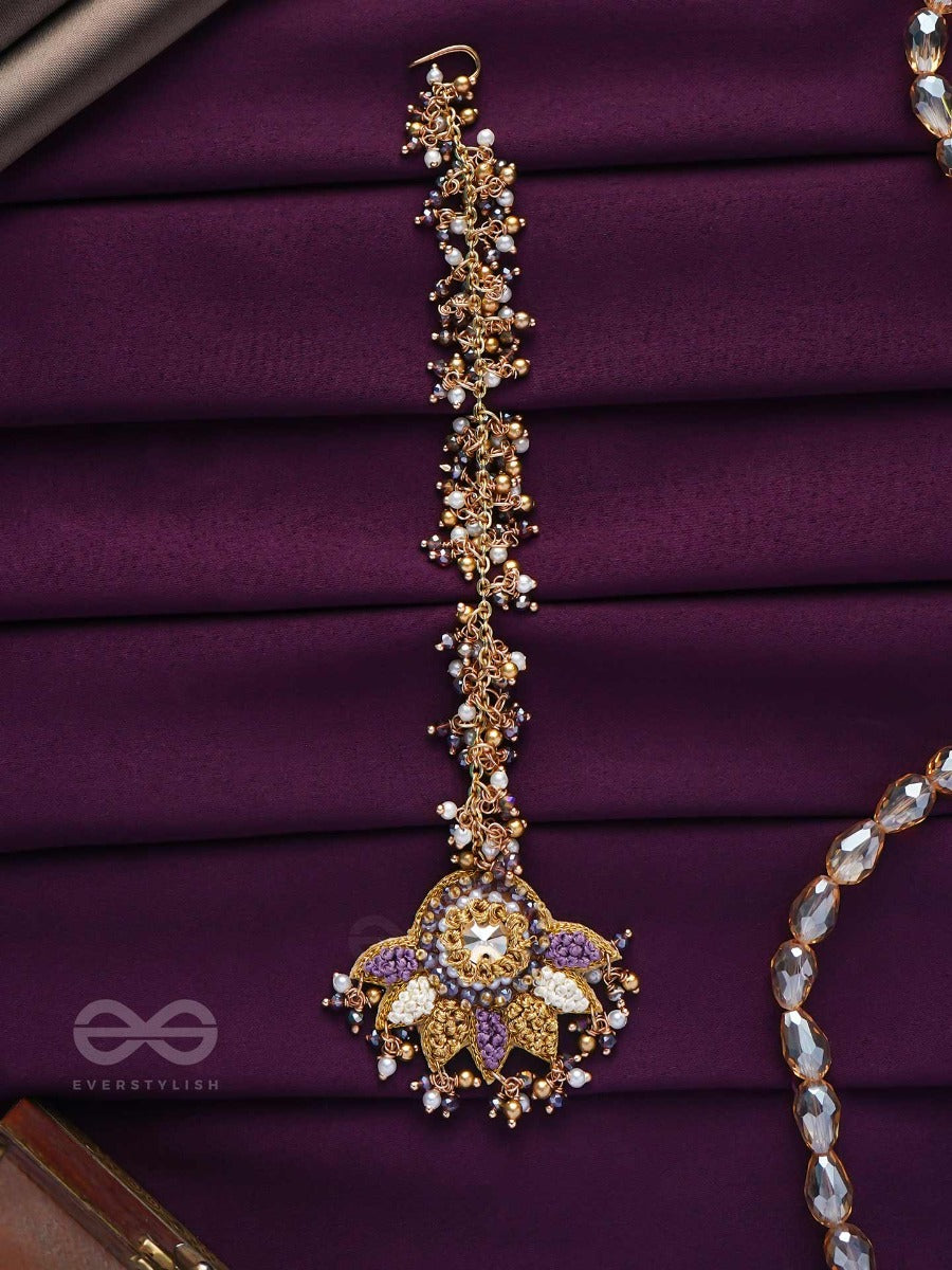 Lilodyana - Garden's Paradise - Beads And Stone Embroidered Maangtika