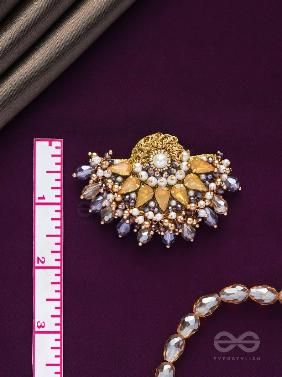 Pushpavalli - Treasures Of Garden - Pearls, Stone And Beads Embroidered Earrings