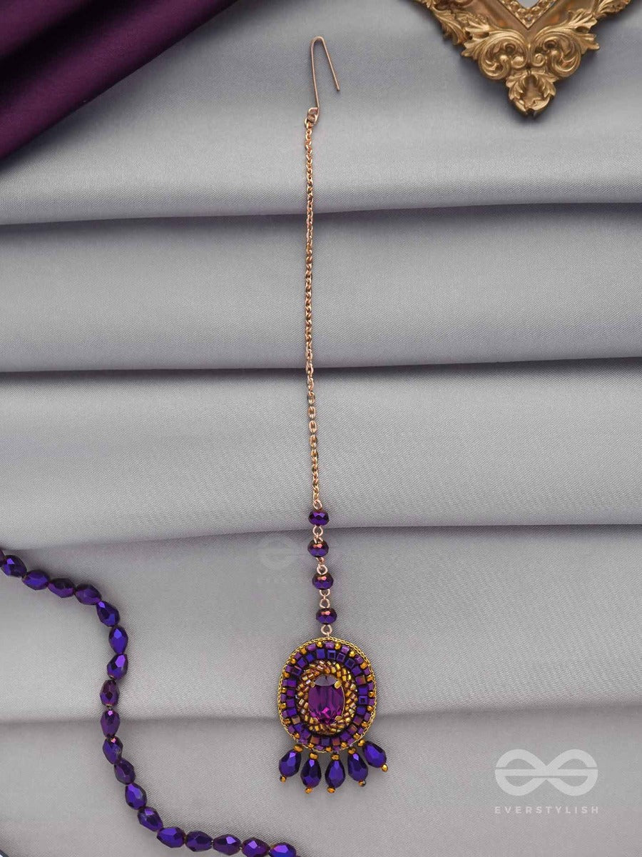 Praavrti - The Spiritual One - Stone, Cutdana And Beads Embroidered Maangtika