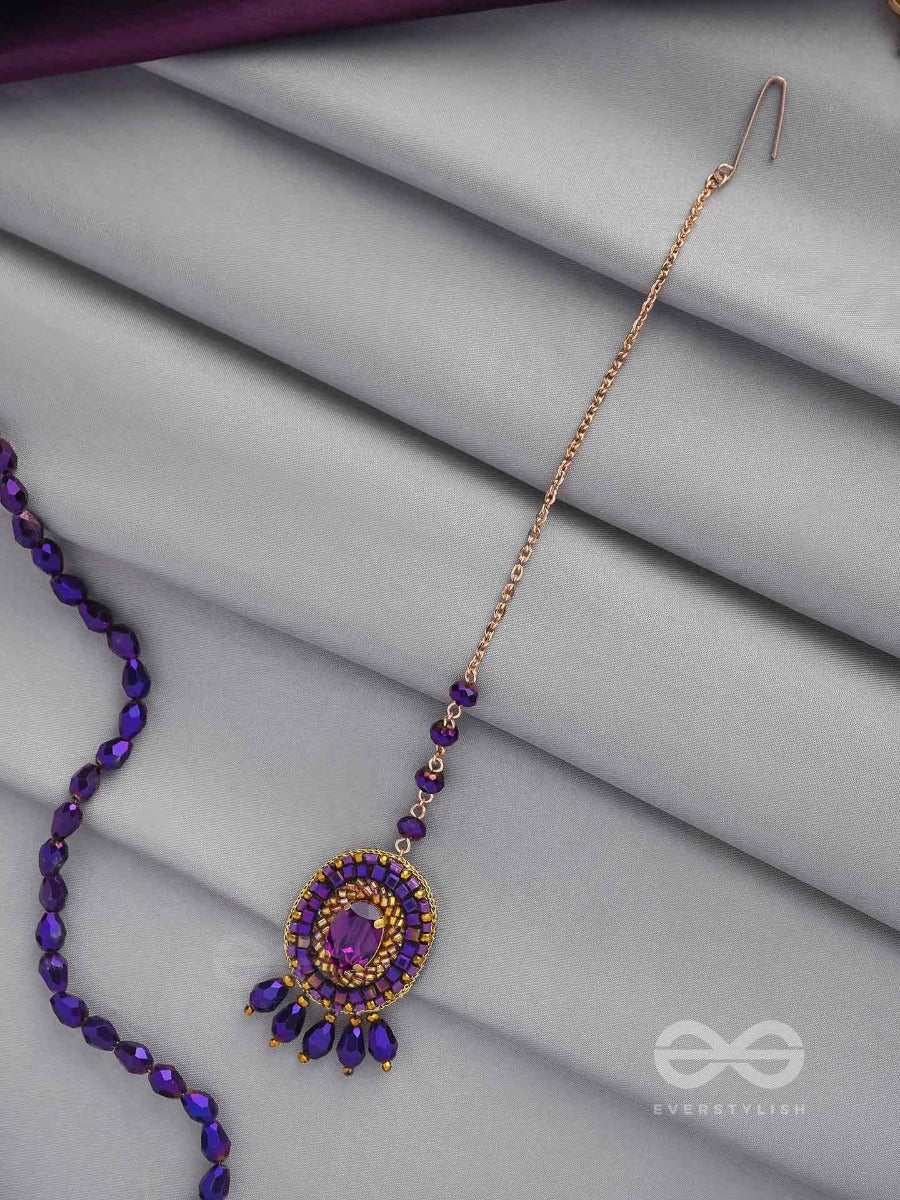 Praavrti - The Spiritual One - Stone, Cutdana And Beads Embroidered Maangtika