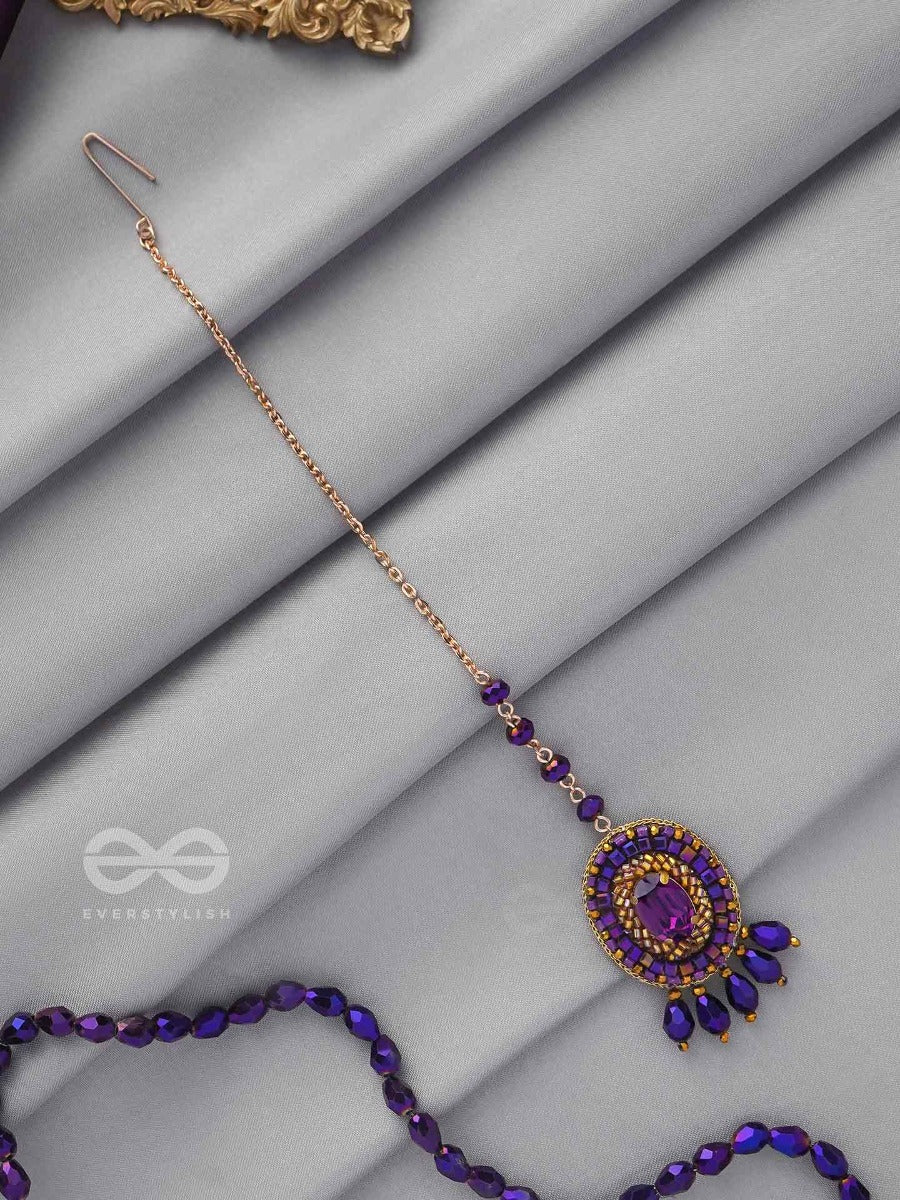 Praavrti - The Spiritual One - Stone, Cutdana And Beads Embroidered Maangtika