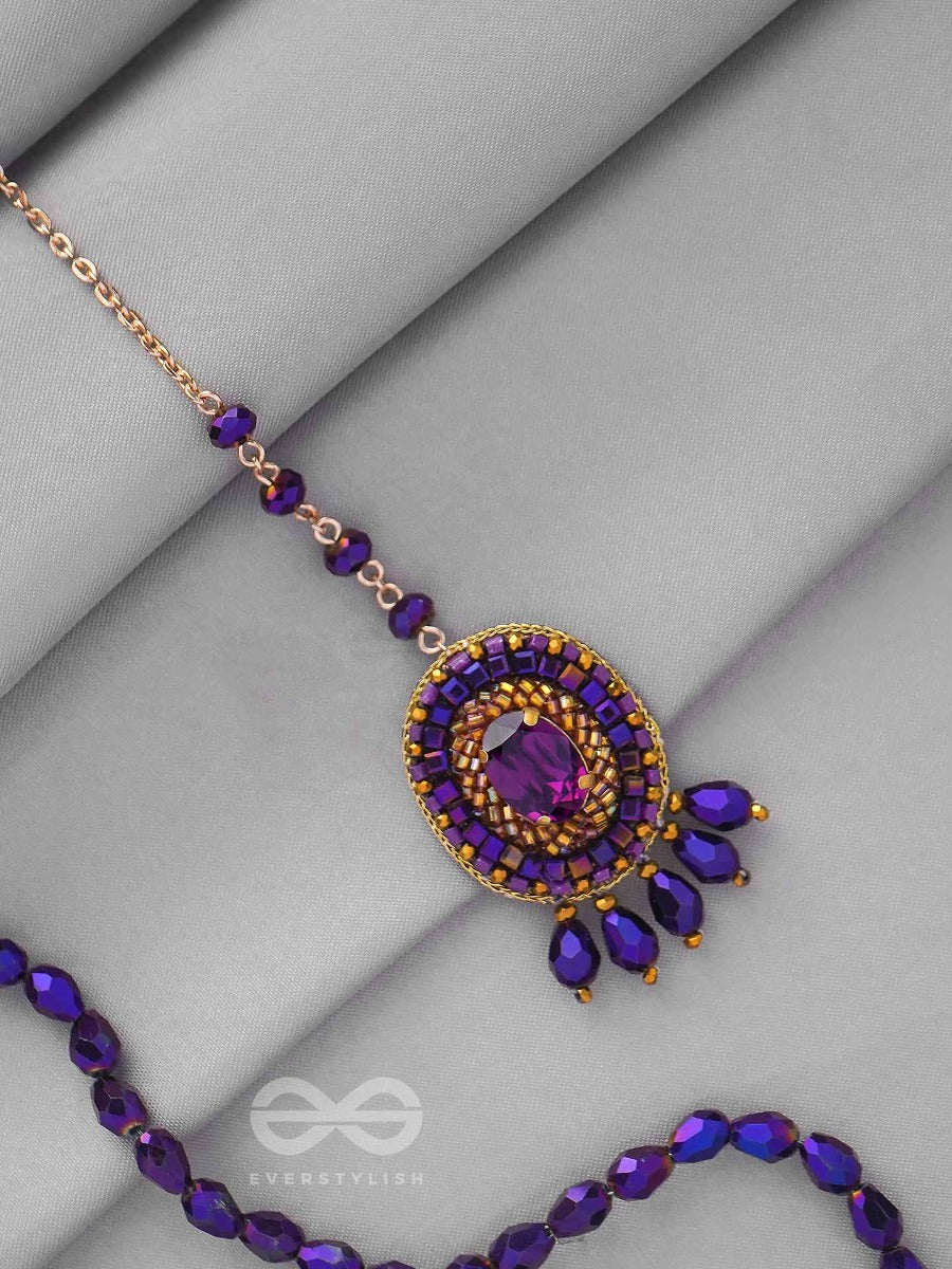 Praavrti - The Spiritual One - Stone, Cutdana And Beads Embroidered Maangtika