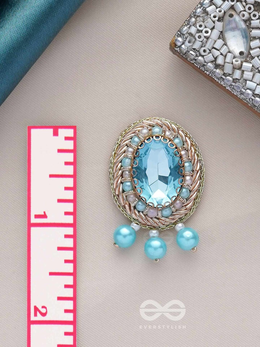 Manimukulita - The Jewel Studded - Stone And Pearls Embroidered Stud Earrings
