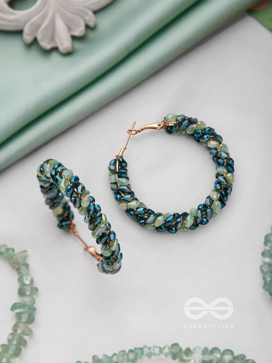 The Fern-Tastic Groove - Statement Beaded Hoops