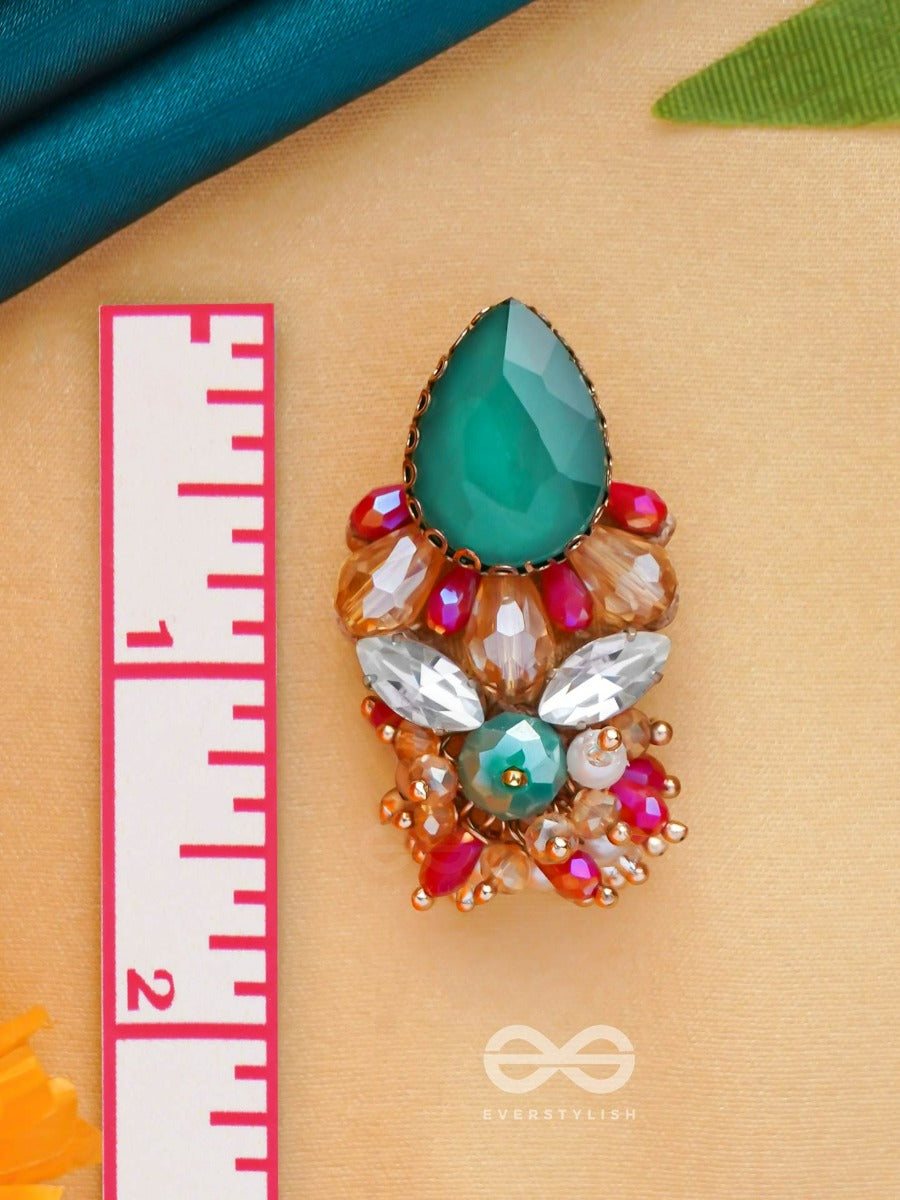 Ratnaadhya - Abounding In Jewels - Stones And Beads Embroidered Earrings