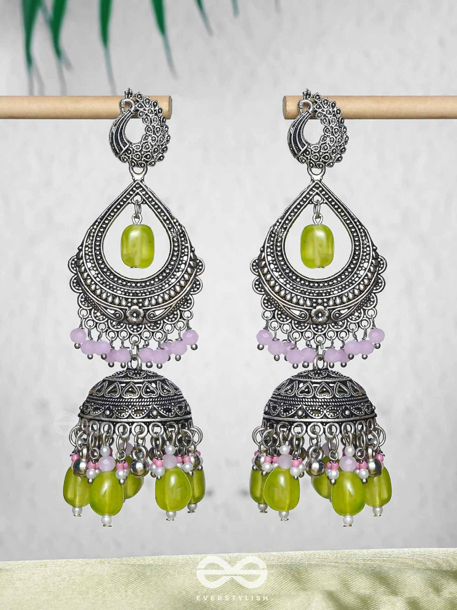 The Enchanted Springs - Embellished Oxidised Earrings