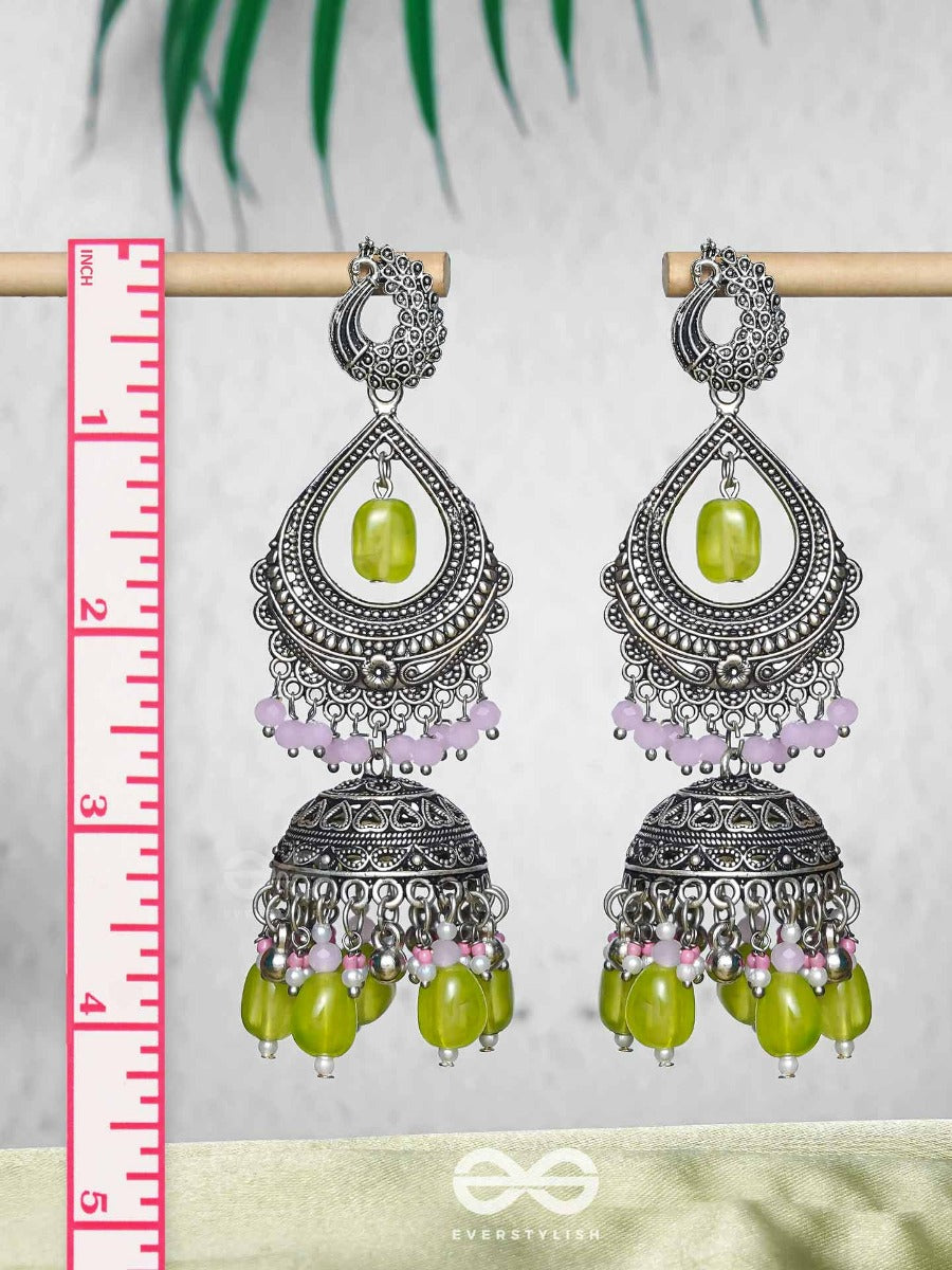 The Enchanted Springs - Embellished Oxidised Earrings