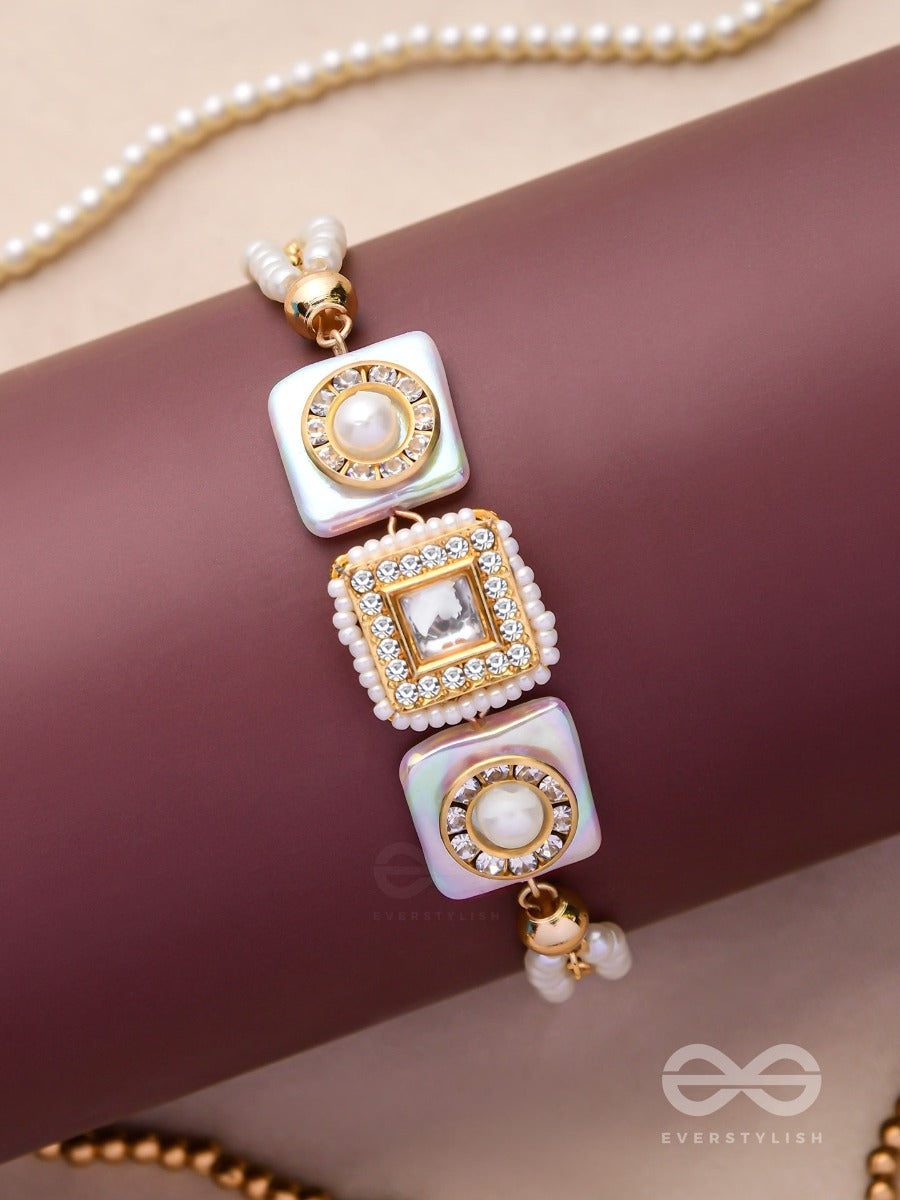 The Gleaming Orbits - Golden Embellished Bracelet