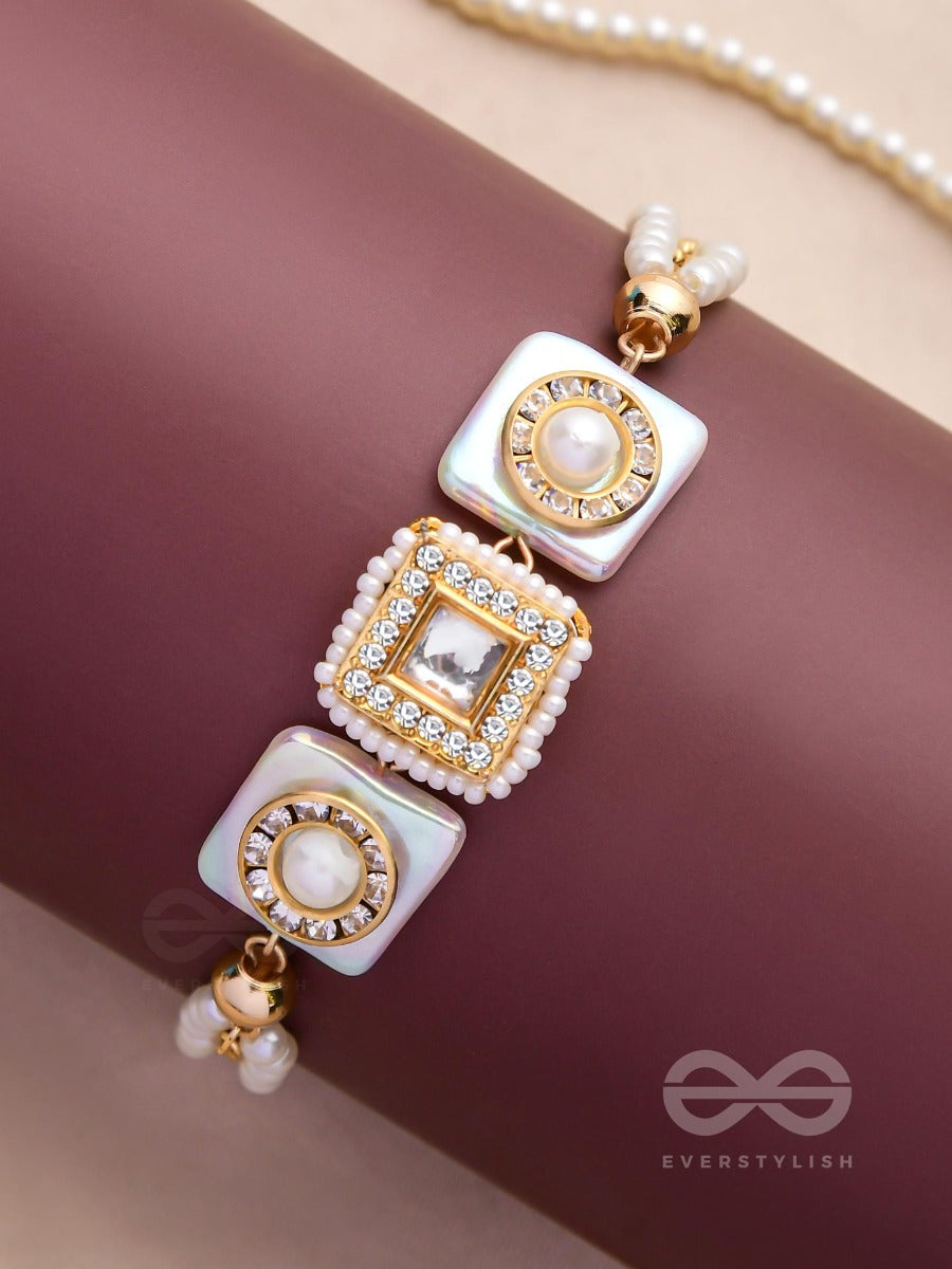 The Gleaming Orbits - Golden Embellished Bracelet