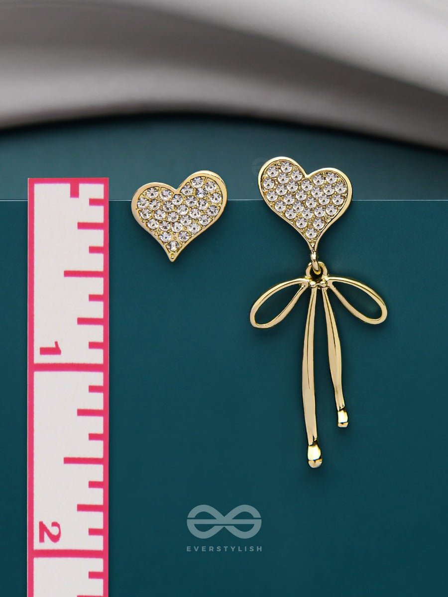 Lustrous Loveblooms - Golden Sparkling Earrings