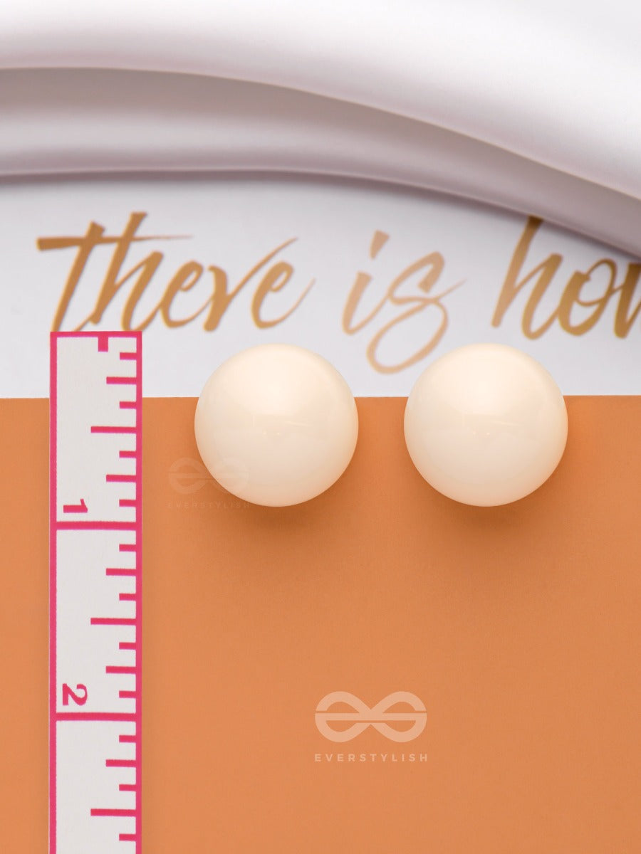 Hoppin' Happiness - White Statement Stud Earrings