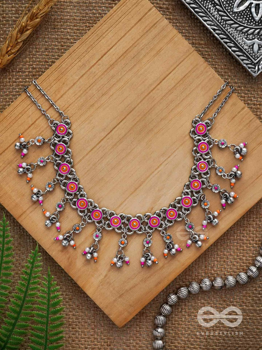 Sunkissed Bloom - Embellished Oxidised Neckpiece