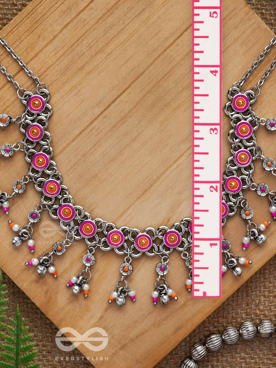 Sunkissed Bloom - Embellished Oxidised Neckpiece