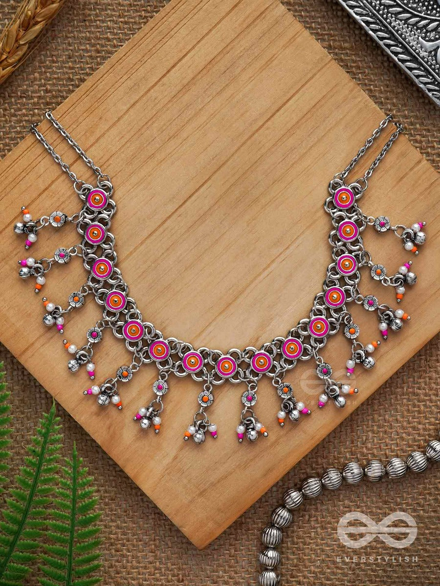 Sunkissed Bloom - Embellished Oxidised Neckpiece