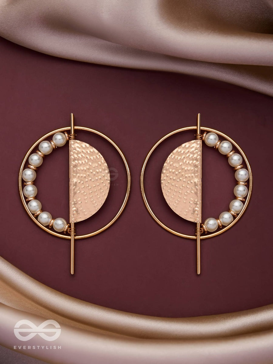 The Golden Sunburst- Golden Beads Earrings