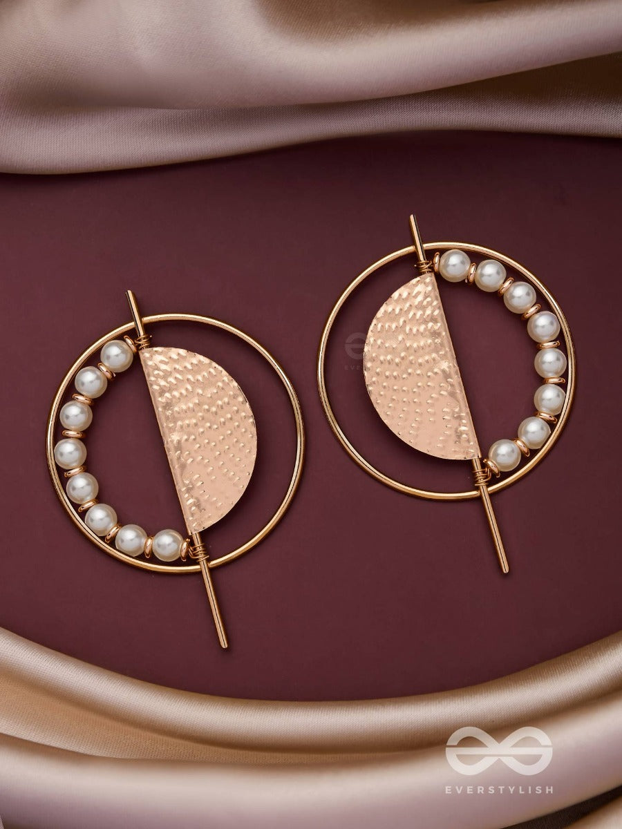 The Golden Sunburst- Golden Beads Earrings