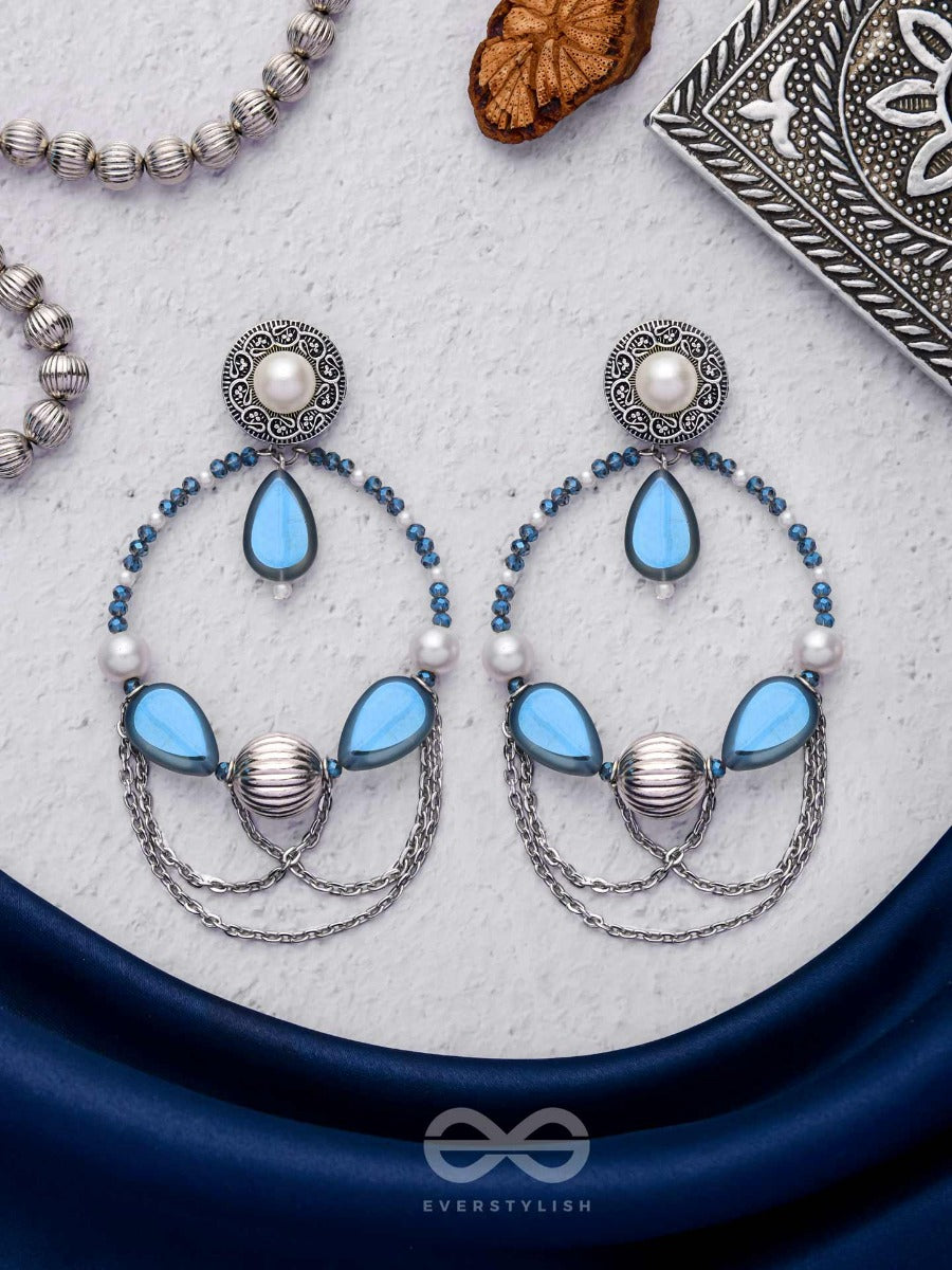 Ocean's Dreamland - Oxidised Beaded Earrings