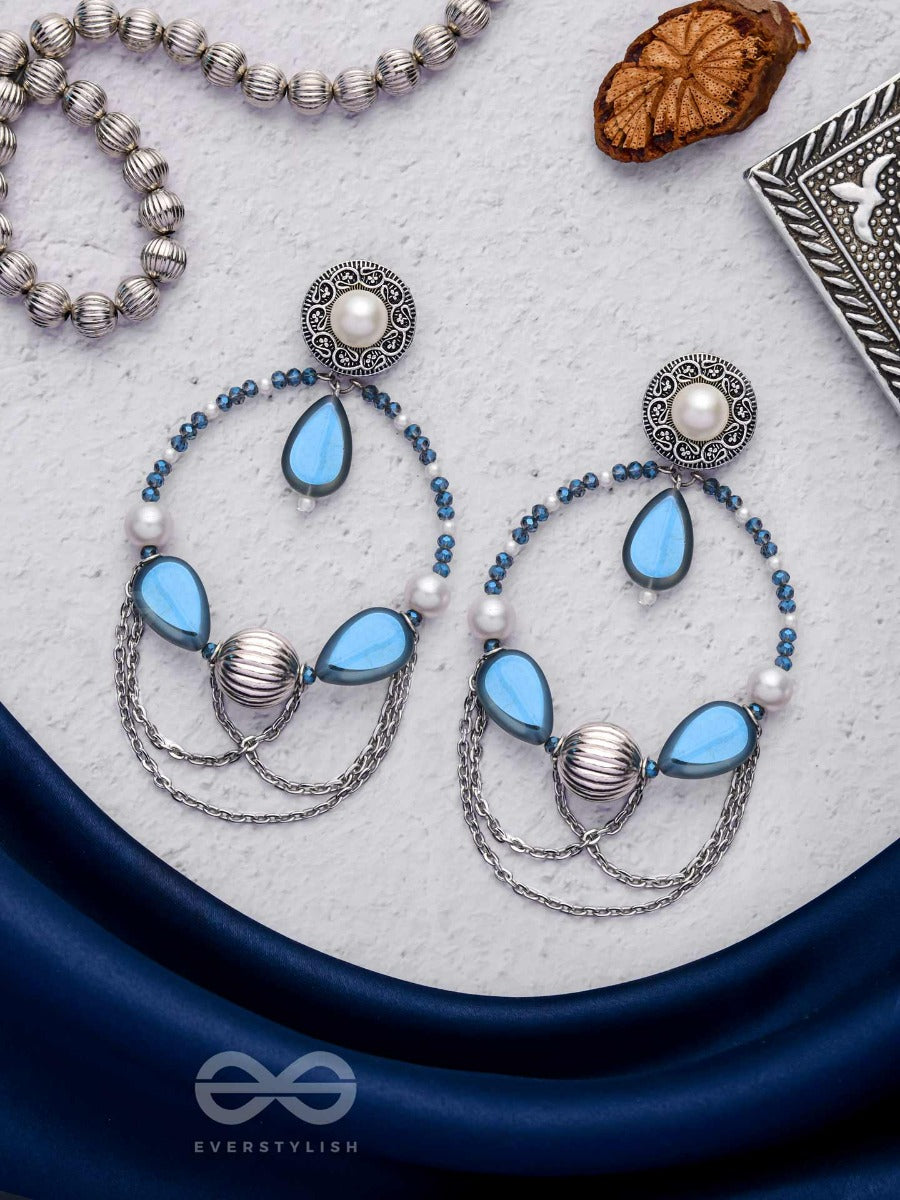 Ocean's Dreamland - Oxidised Beaded Earrings