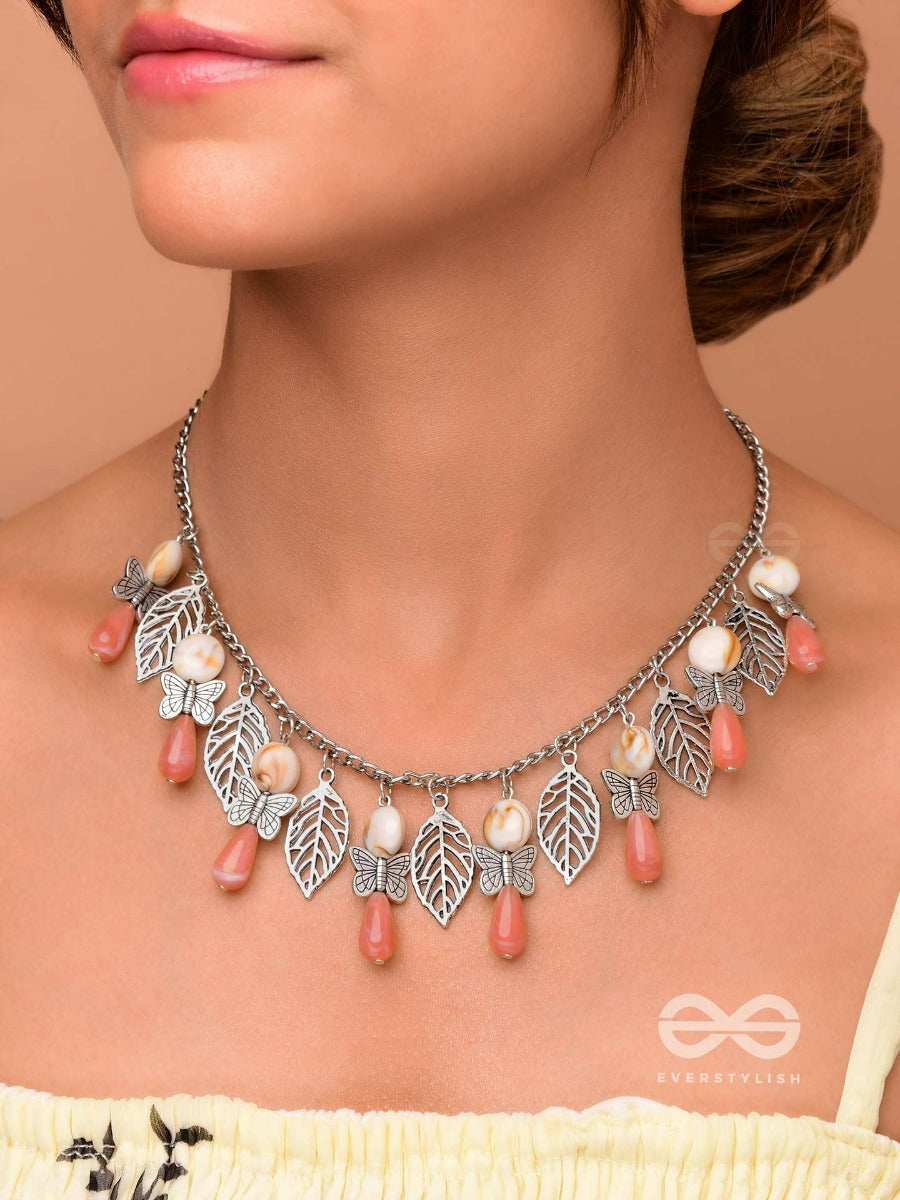 Butterfly Grooves - Statement Silver Neckpiece
