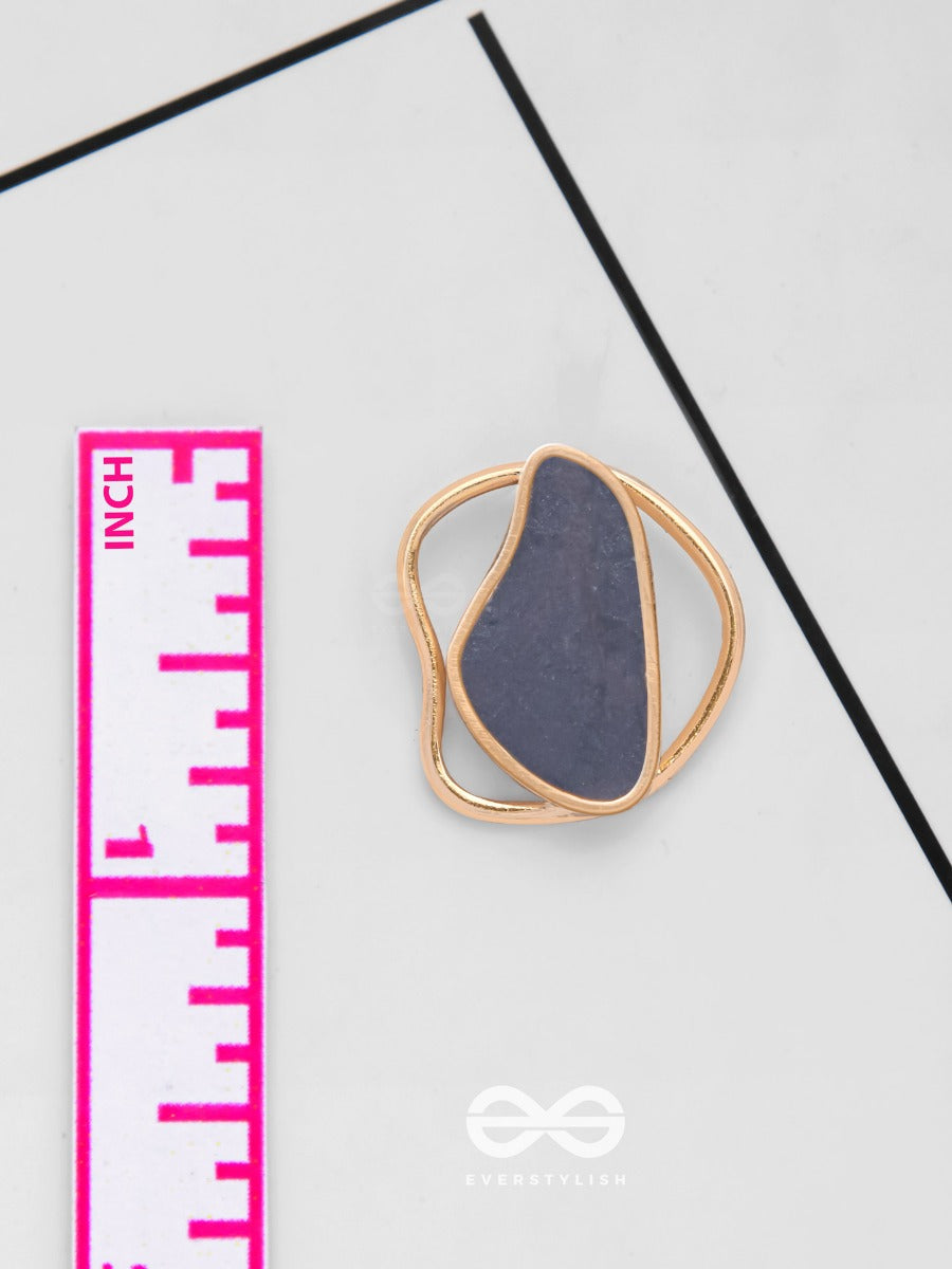 The Mystical Aura - Golden Enamelled Stud Earrings