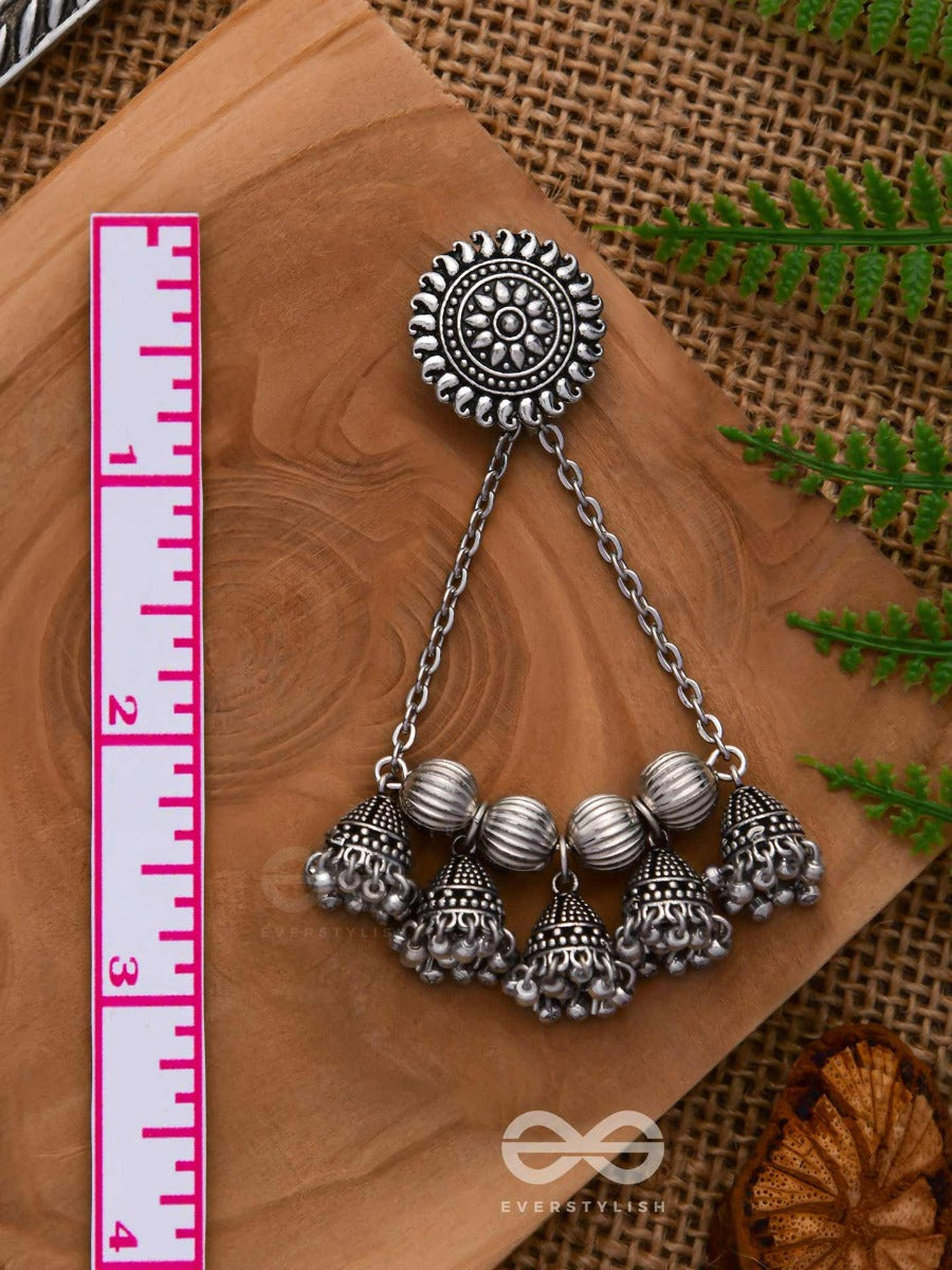 Mystic Moon Shadows - Statement Oxidised Earrings