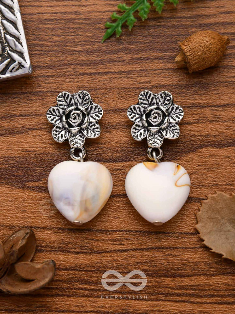 The Heart's Desire - Oxidised Embellished Earrings
