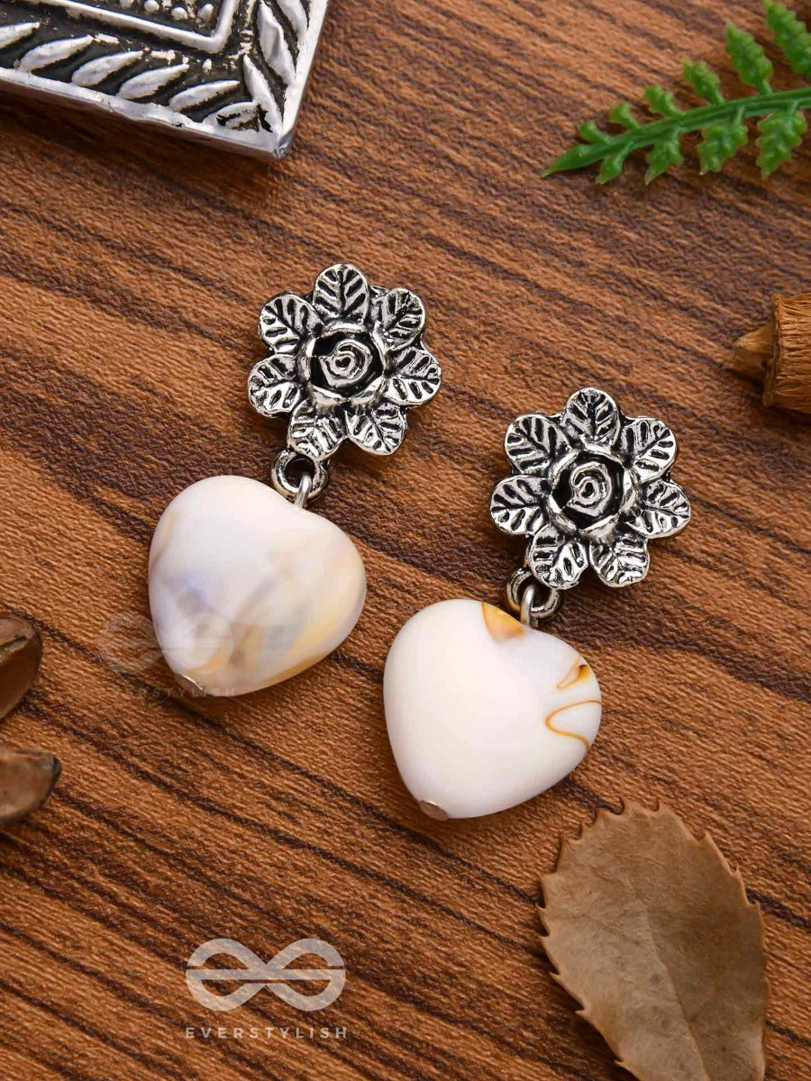 The Heart's Desire - Oxidised Embellished Earrings