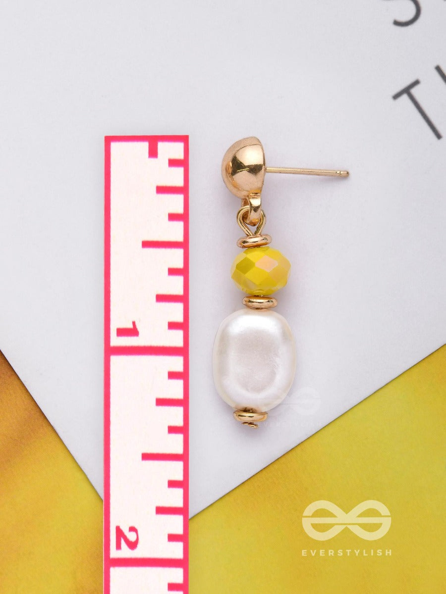 Sunshine Delights - Golden Embellished Earrings