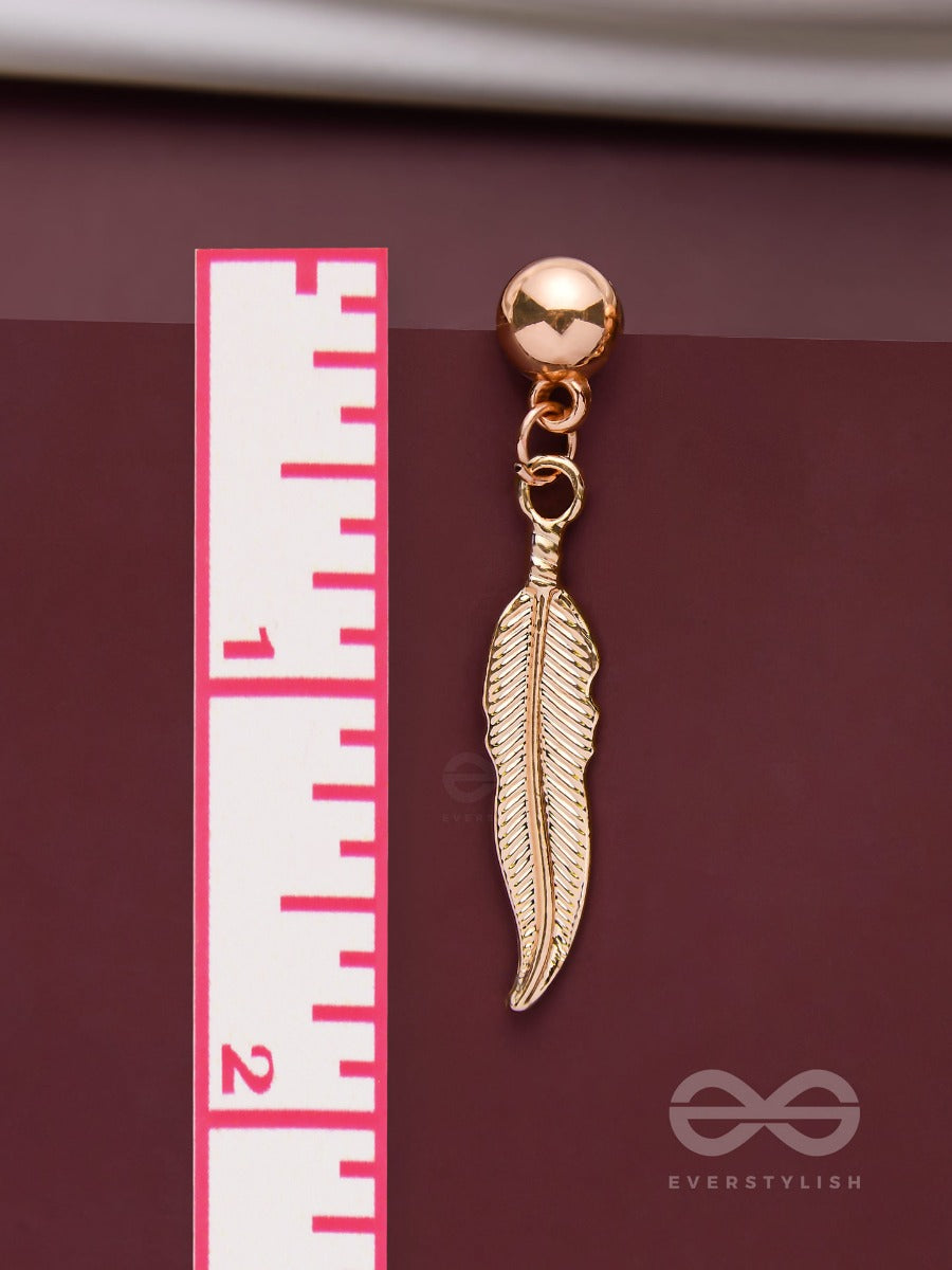 Leaping Leaves - Golden Drop Earrings