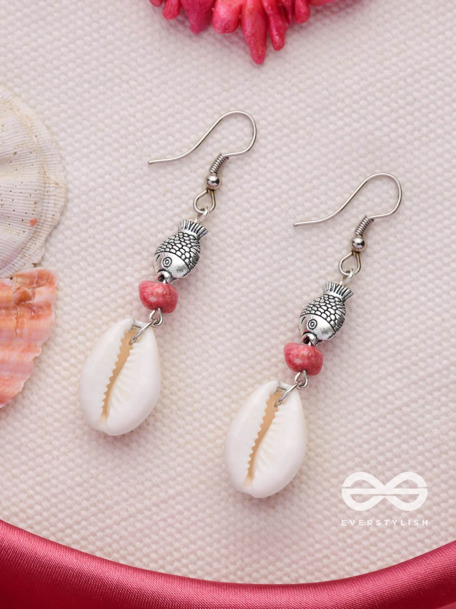 Fintastic Seafish Shells - Oxidised Drop Earrings