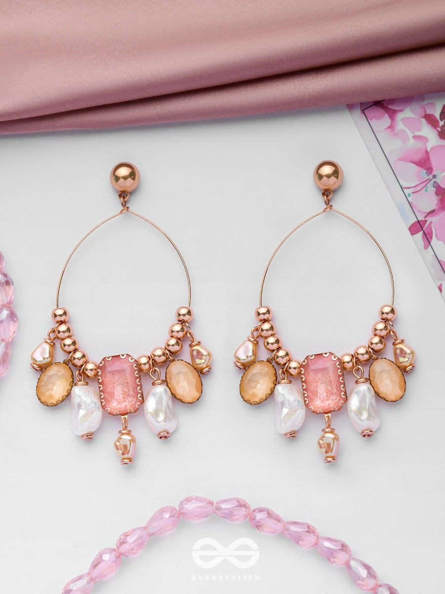The Dazzling Fantasy - Golden Embellished Earrings