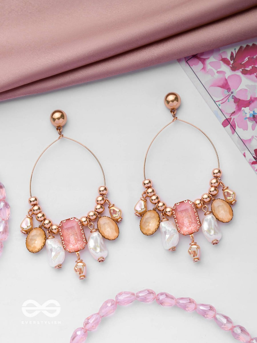 The Dazzling Fantasy - Golden Embellished Earrings