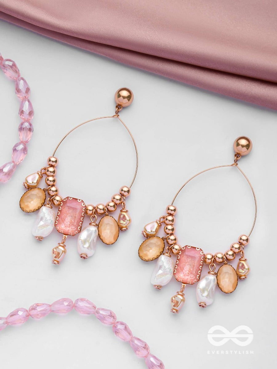 The Dazzling Fantasy - Golden Embellished Earrings