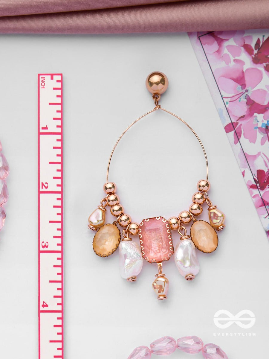 The Dazzling Fantasy - Golden Embellished Earrings