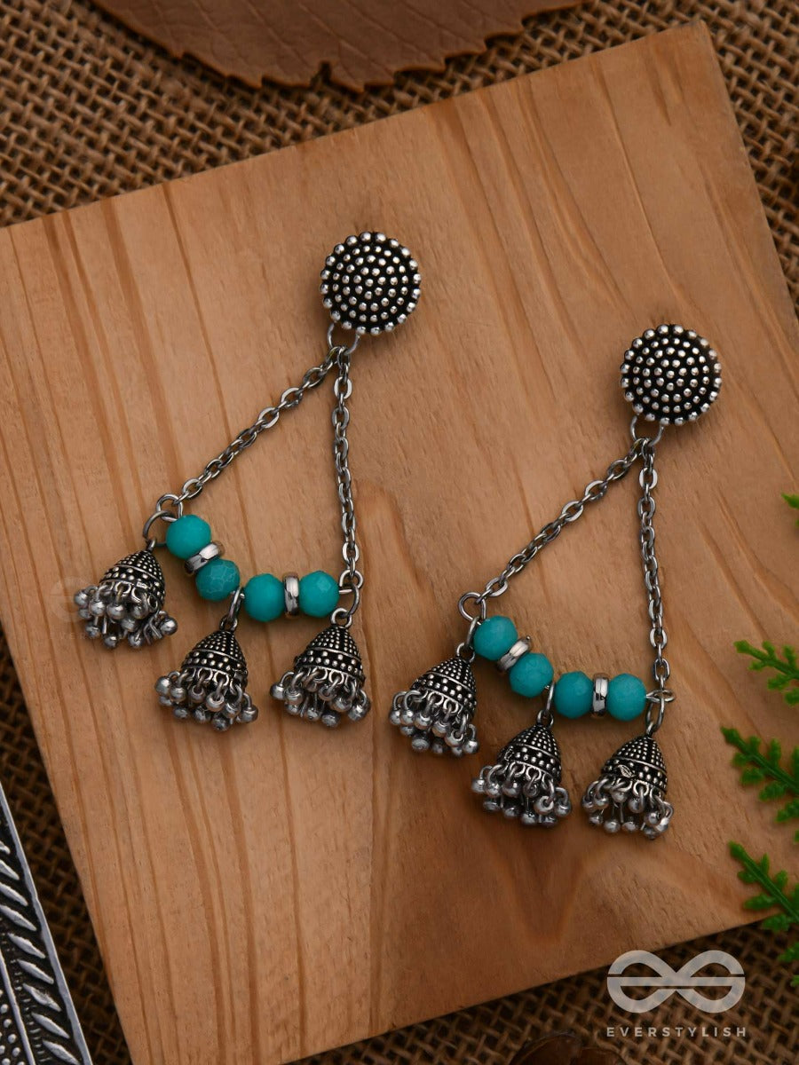 The Sky Marvels - Oxidised And Beaded Earrings