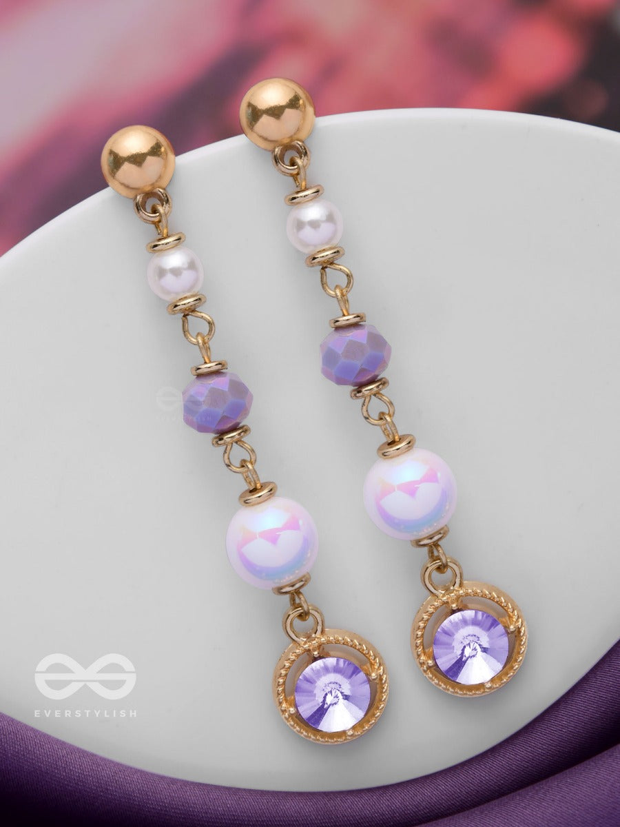 The Celestial Spins - Golden Embellished Earrings