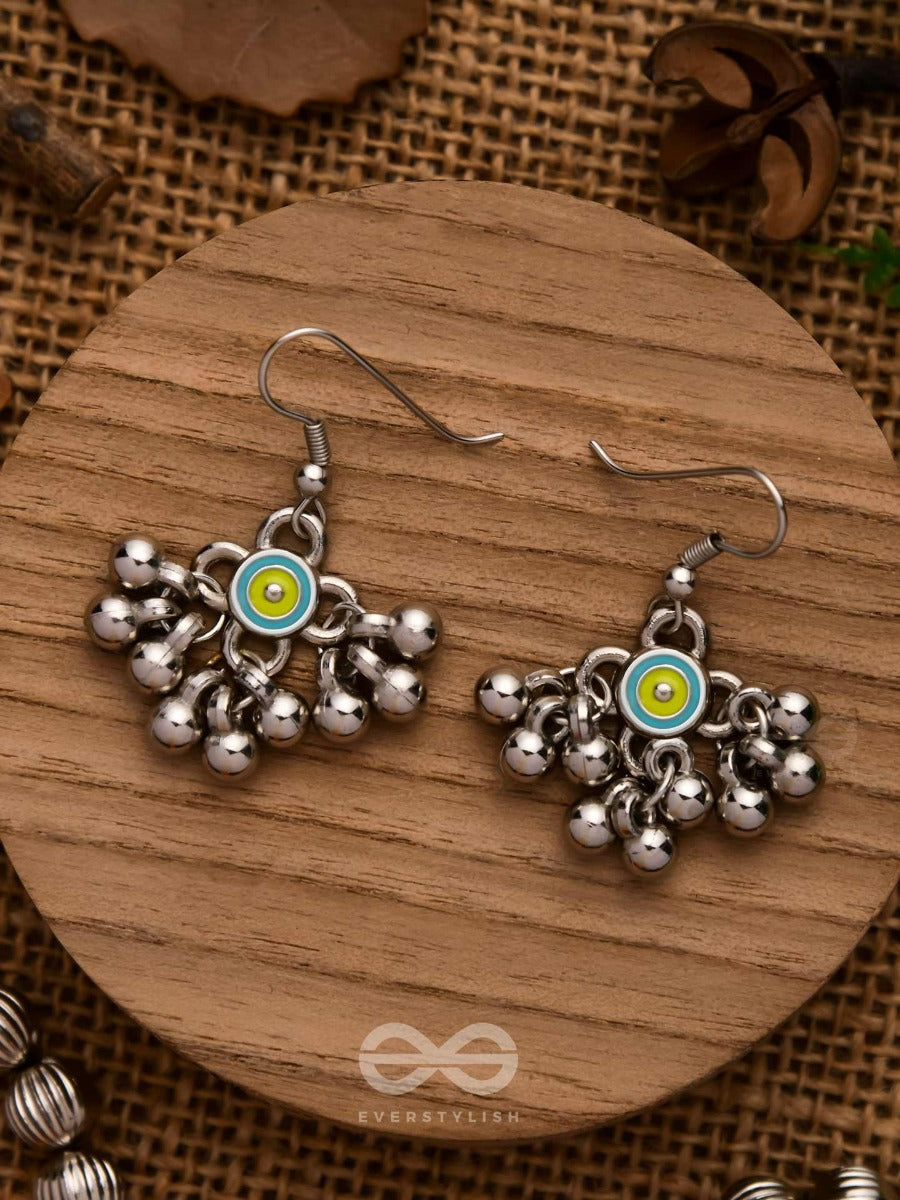 The Bluebell Sunshine - Oxidised Embellished Earrings