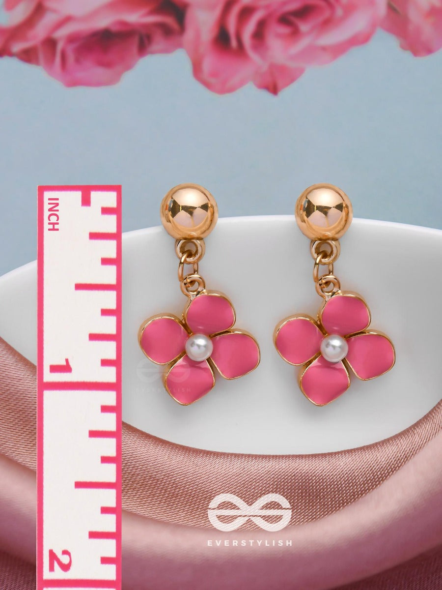 Bloomlet Delights - Golden Embellished Earrings