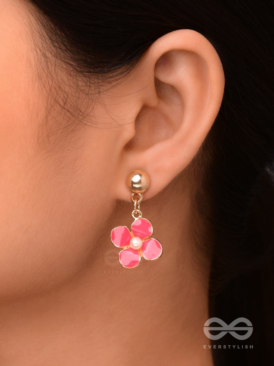 Bloomlet Delights - Golden Embellished Earrings