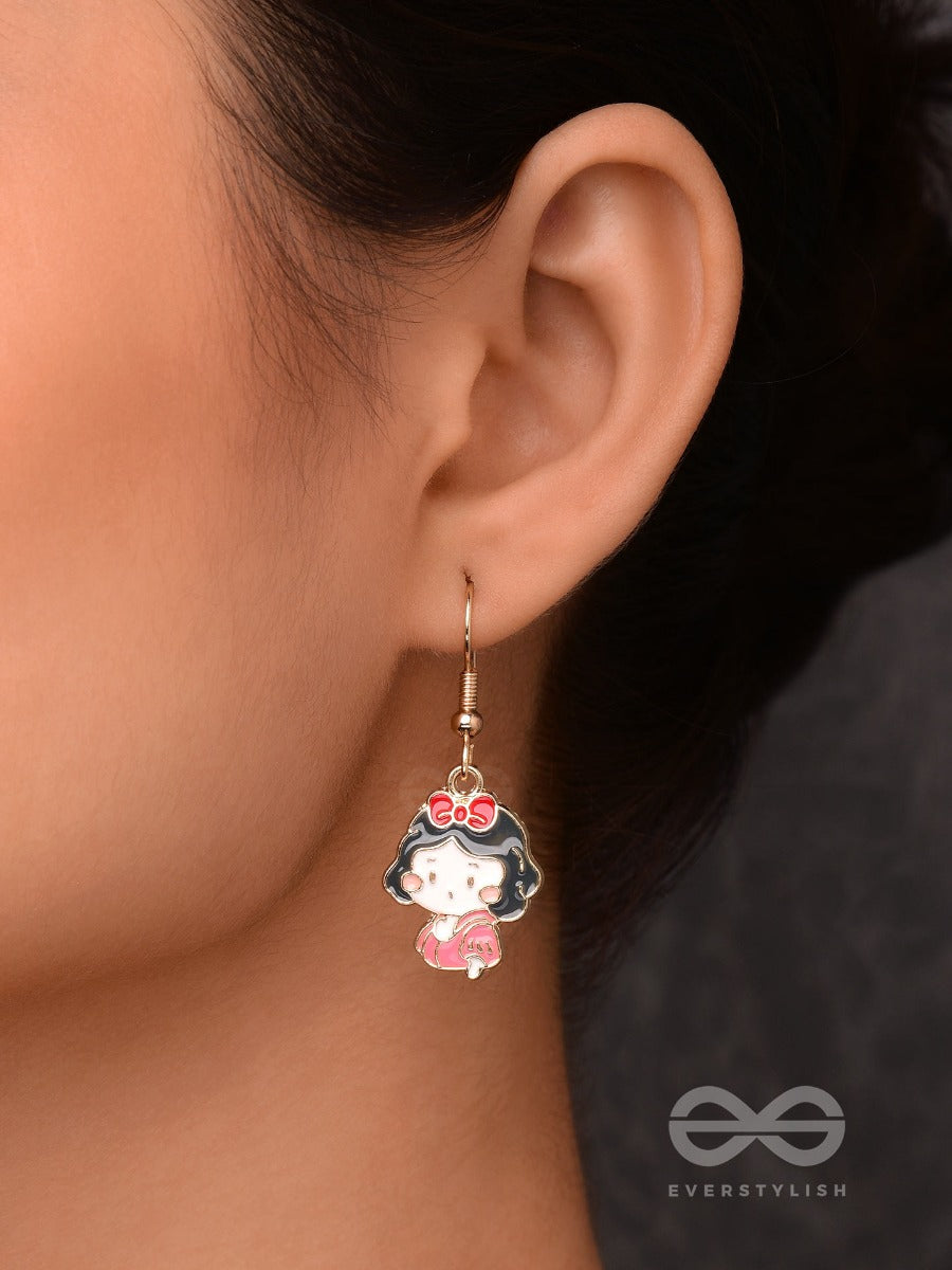 The Mini Miss - Golden Embellished Earrings